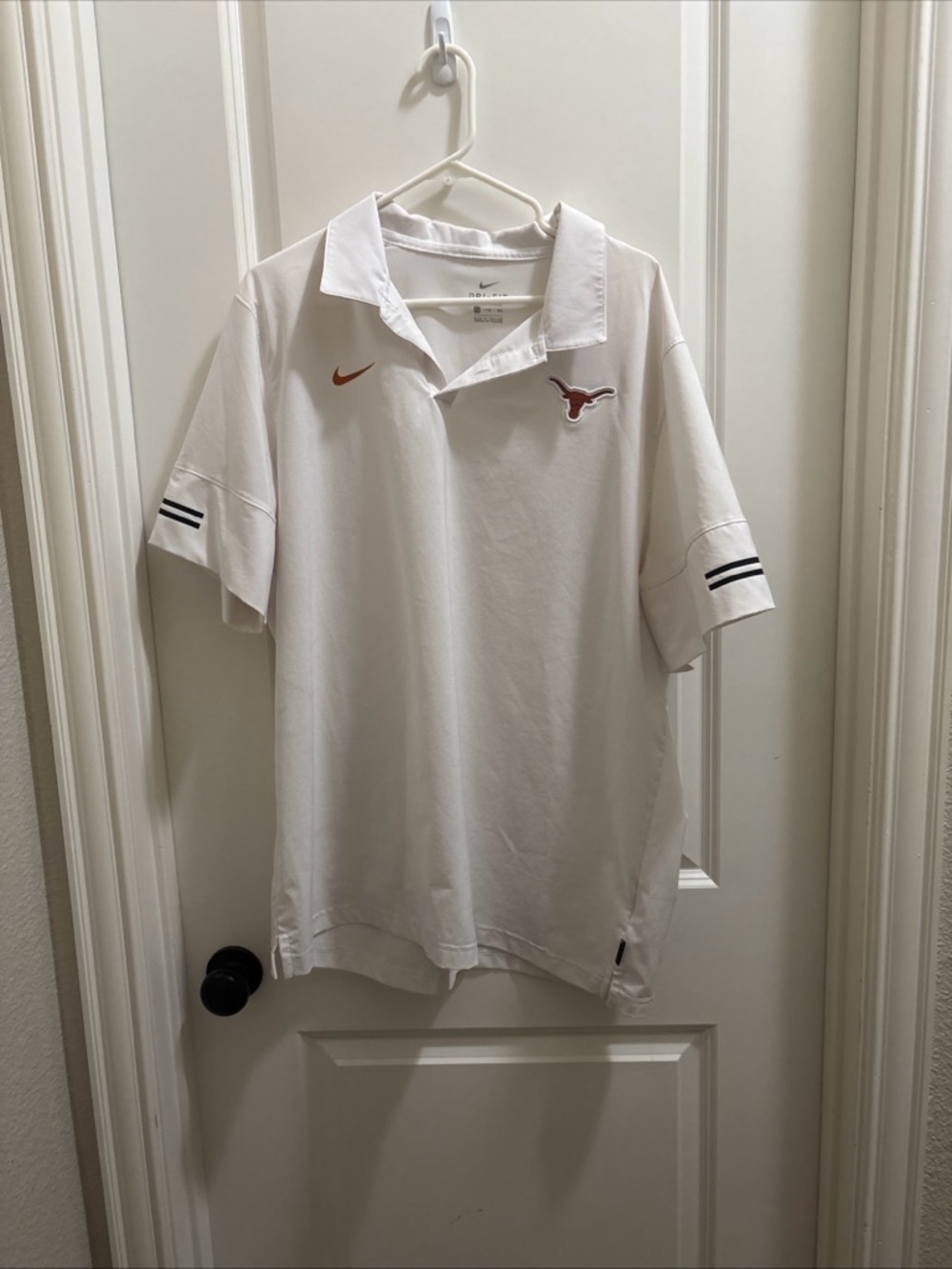 Nike Dri-FIT Texas Longhorns Men's White Sideline Coaches Performance Polo XXL